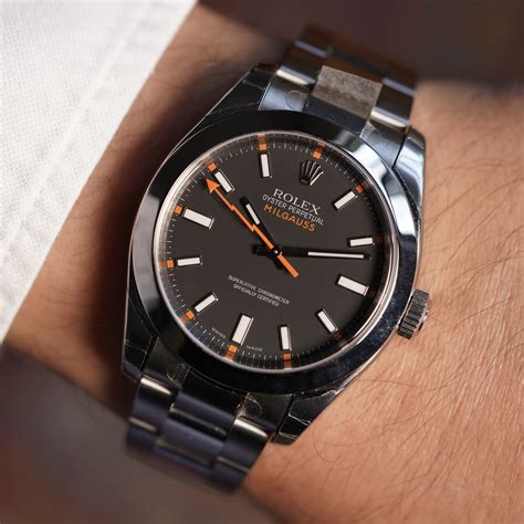 rolex milgauss black dial replica|rolex milgauss price chart.